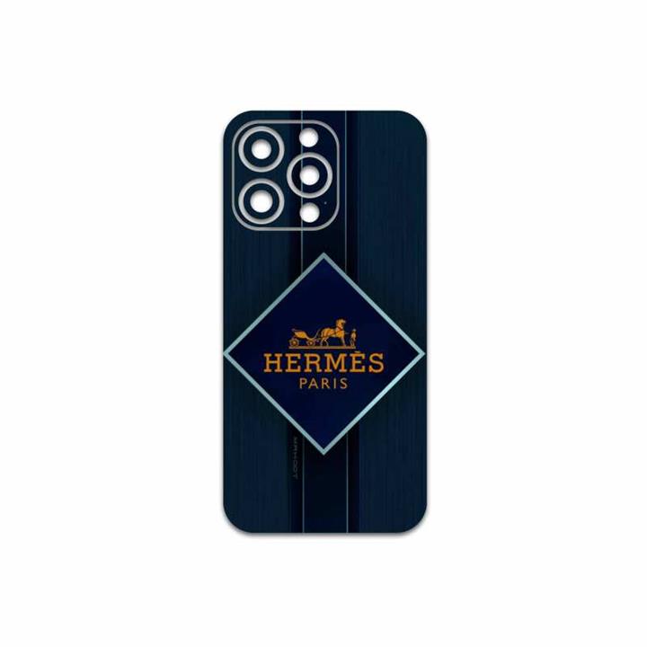 برچسب پوششی ماهوت مدل Hermes-Logo مناسب برای گوشی موبایل اپل iPhone 13 Pro Max MAHOOT Hermes-Logo Cover Sticker for Apple iPhone 13 Pro Max